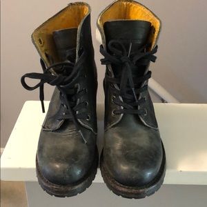 FRYE Sabrina Boots- Black Distressed Style